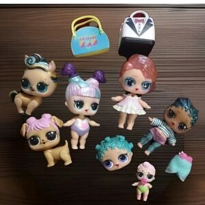 L.O.L. Surprise! O.M.G. Loose Lot of 10pc. Dolls, Pets, & Accessories EUC